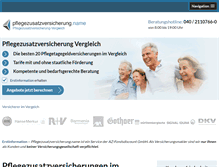 Tablet Screenshot of pflegezusatzversicherung.name
